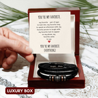 To My Man, You're my favorite, Couple Gifts, Men's Bracelet, Soulmate Gift, Valentine's Day Gift for Him,Anniversary Gift,Birthday Gift