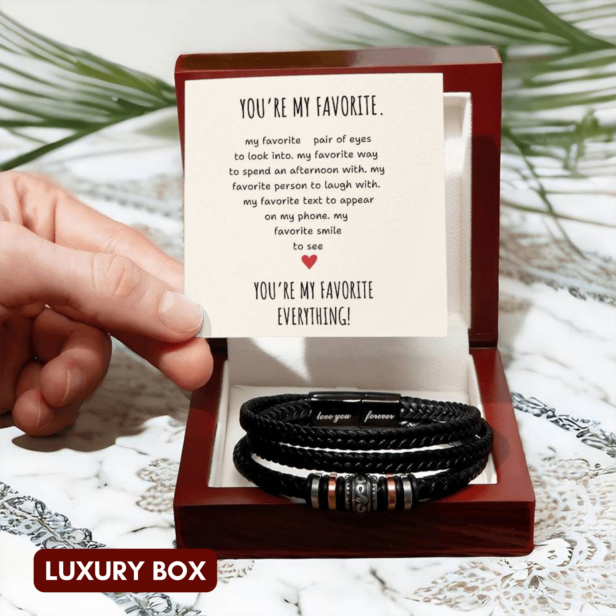 To My Man, You're my favorite, Couple Gifts, Men's Bracelet, Soulmate Gift, Valentine's Day Gift for Him,Anniversary Gift,Birthday Gift