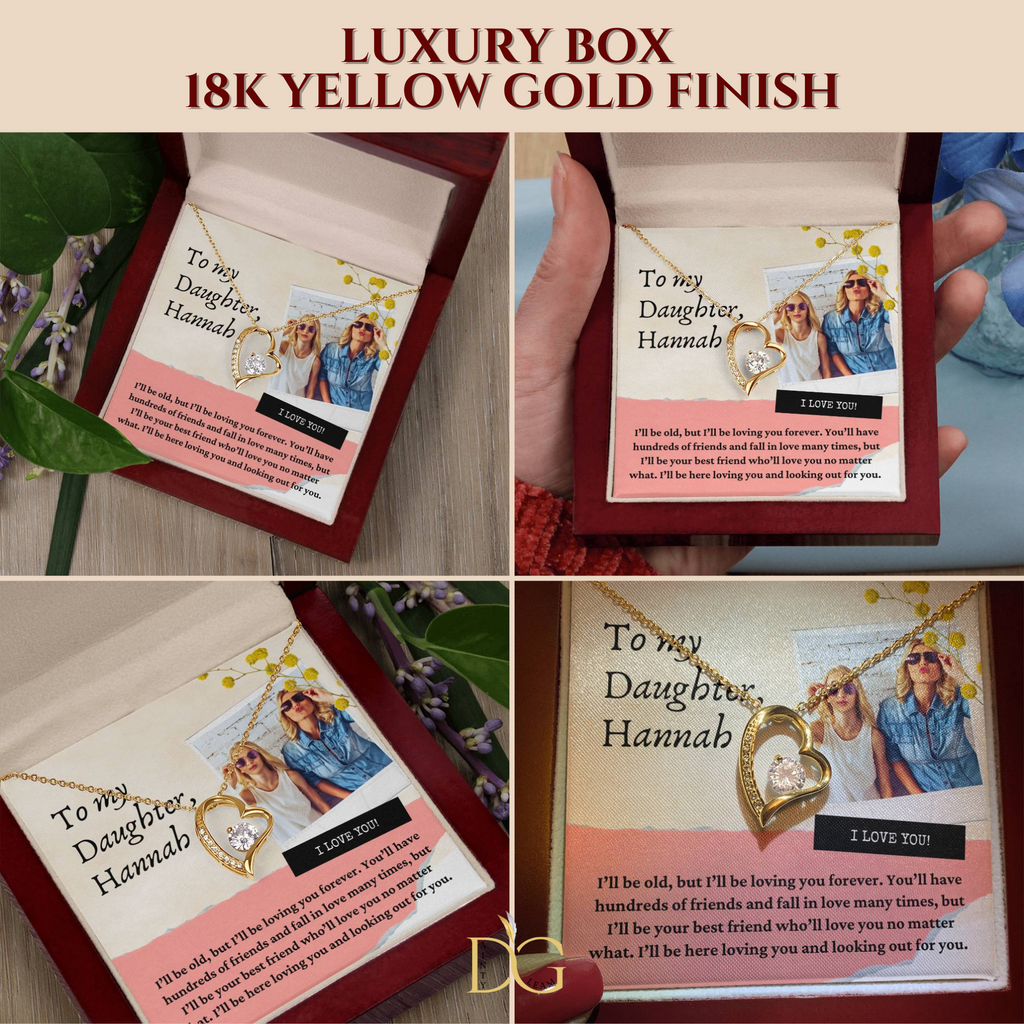 Personalised Daughter Chrsitmas Gift from mom or dad To My Daughter Love Mum Mother & Daughter Necklace Daughter Present