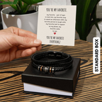 To My Man, You're my favorite, Couple Gifts, Men's Bracelet, Soulmate Gift, Valentine's Day Gift for Him,Anniversary Gift,Birthday Gift