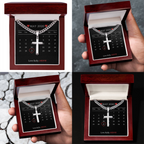 Valentine's Day Gift, Gift For Boyfriend, Guy Valentine Gift, Girlfriend Birthday Gift, Personalised Cross necklace For him, Gift for Him