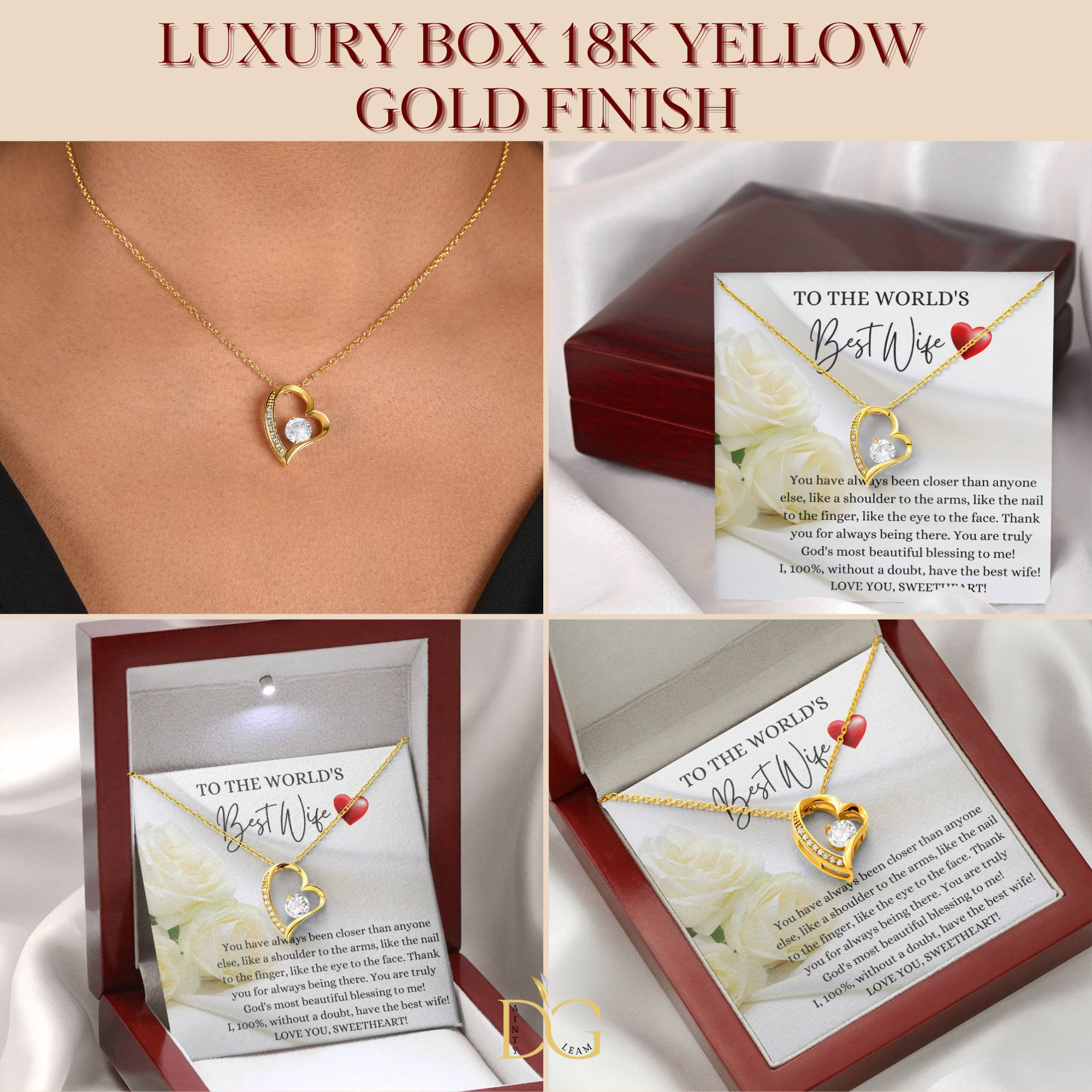 Necklace For Wife, Birthday Gift For Wife, Anniversary Gift For Wife, Christmas Gift For Wife, Valentines Day Gift For Wife, Best Wife Gift