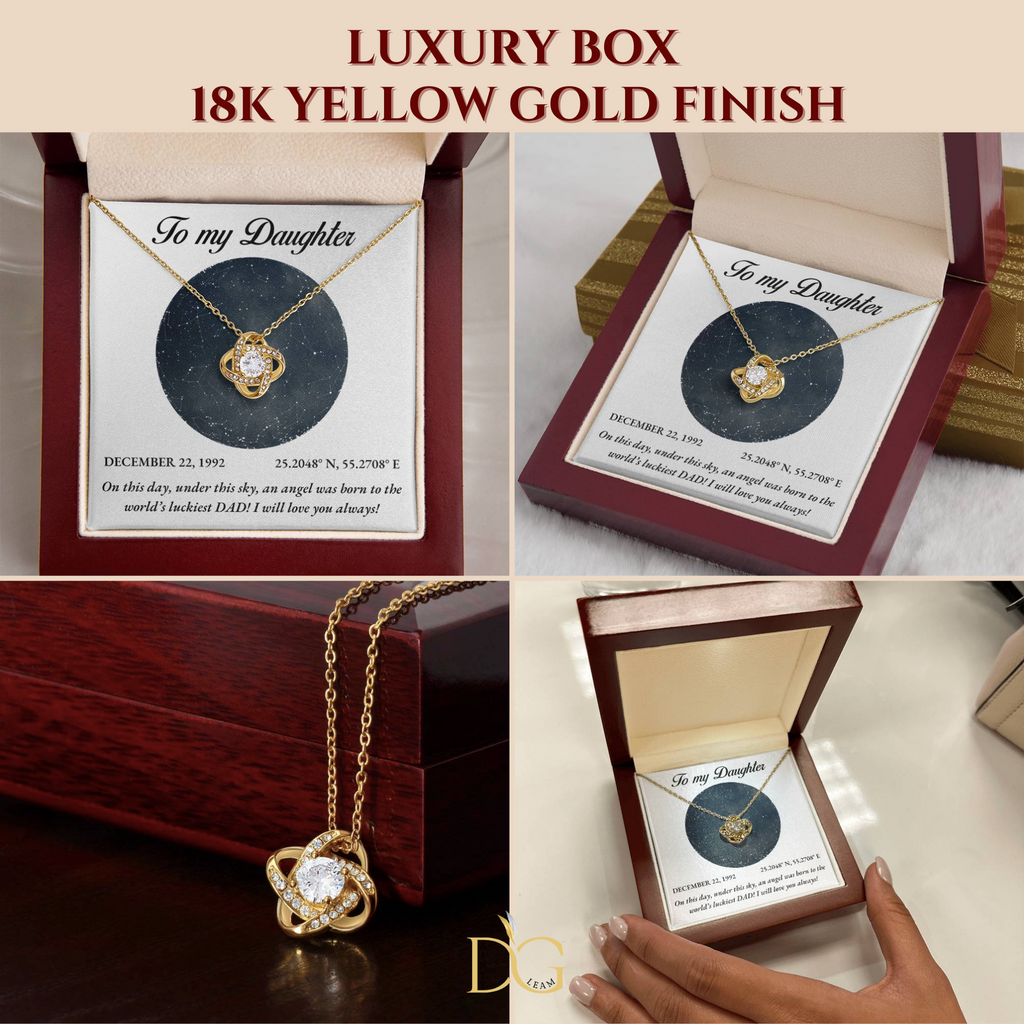 To My Daughter, Personalised Gold Necklace, Daughter Gift Starmap Night Sky Print, Christmas Gift New Year Gift , Daughter Necklace from dad