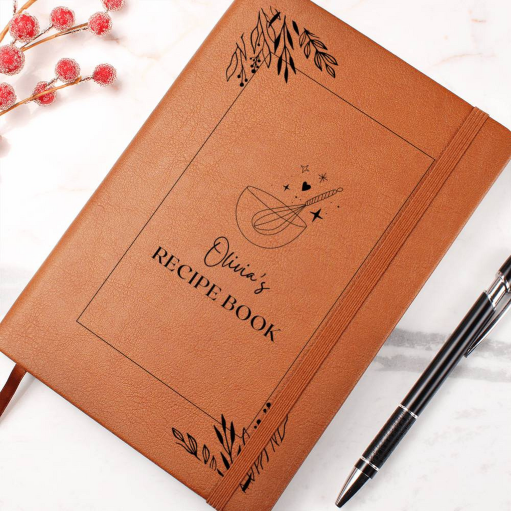 Your name recipes, personalized recipe journal, custom recipe book, leather recipes journal, cooking journal, personalized cookbook