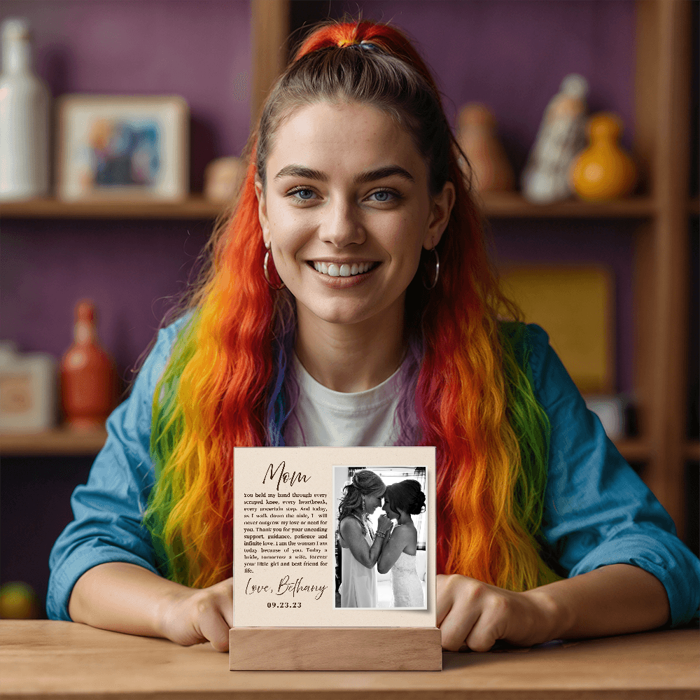 Mother of the Bride Photo Keepsake, Mother of the Bride Gift from the Bride, Mother of the Bride Gift Poem, Wedding Gift Mom, Gift for Mum