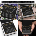 Graduation necklace jewelry congratulations degree gift idea grad hat and robe future stepping congratulatory milestone celebration