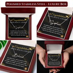 Graduation necklace jewelry congratulations degree gift idea grad hat and robe future stepping congratulatory milestone celebration