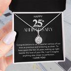 Necklace for 25th Anniversary, 25th Wedding Anniversary gift for Wife, Silver Wedding Anniversary, Gift for Wife on 25th Anniversary