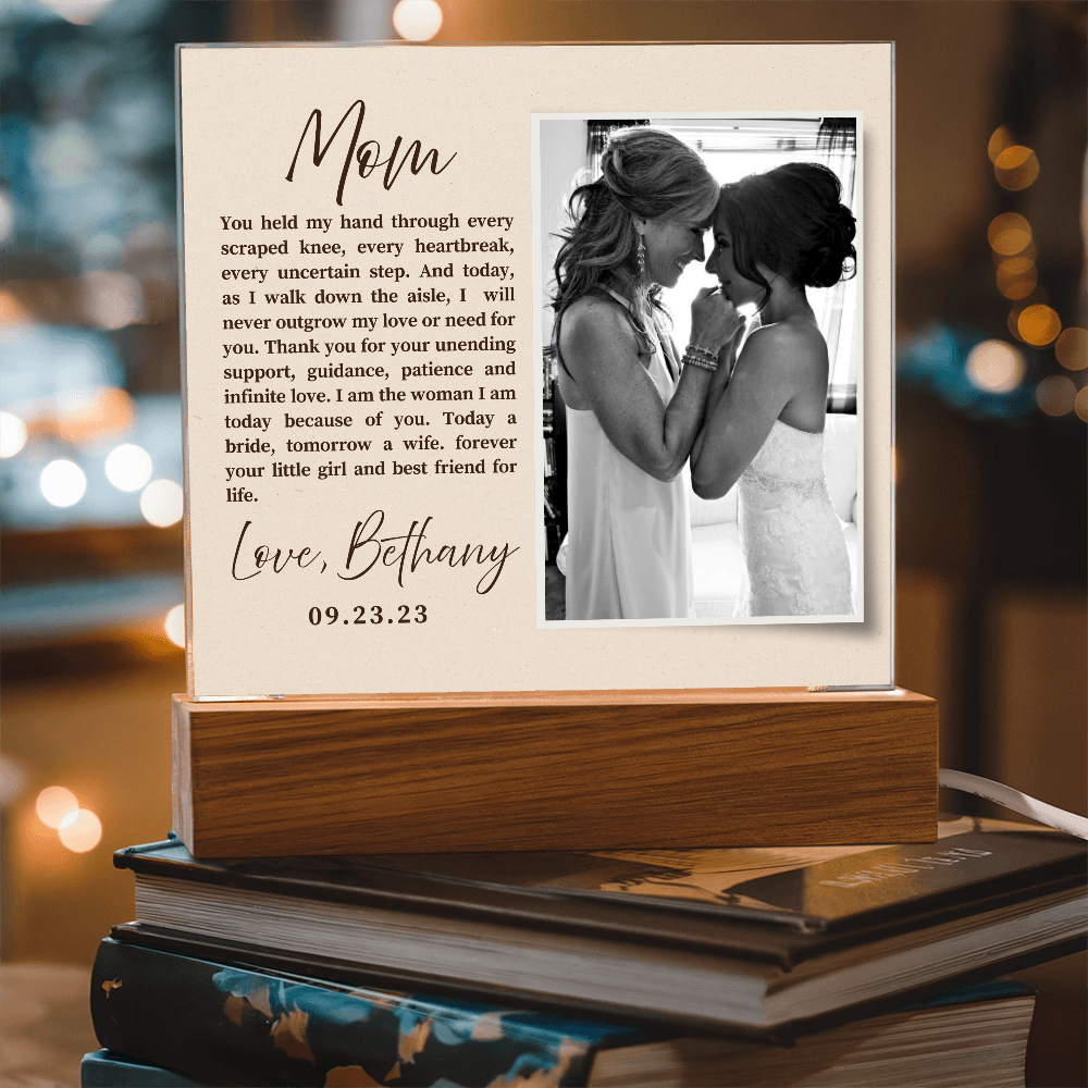 Mother of the Bride Photo Keepsake, Mother of the Bride Gift from the Bride, Mother of the Bride Gift Poem, Wedding Gift Mom, Gift for Mum