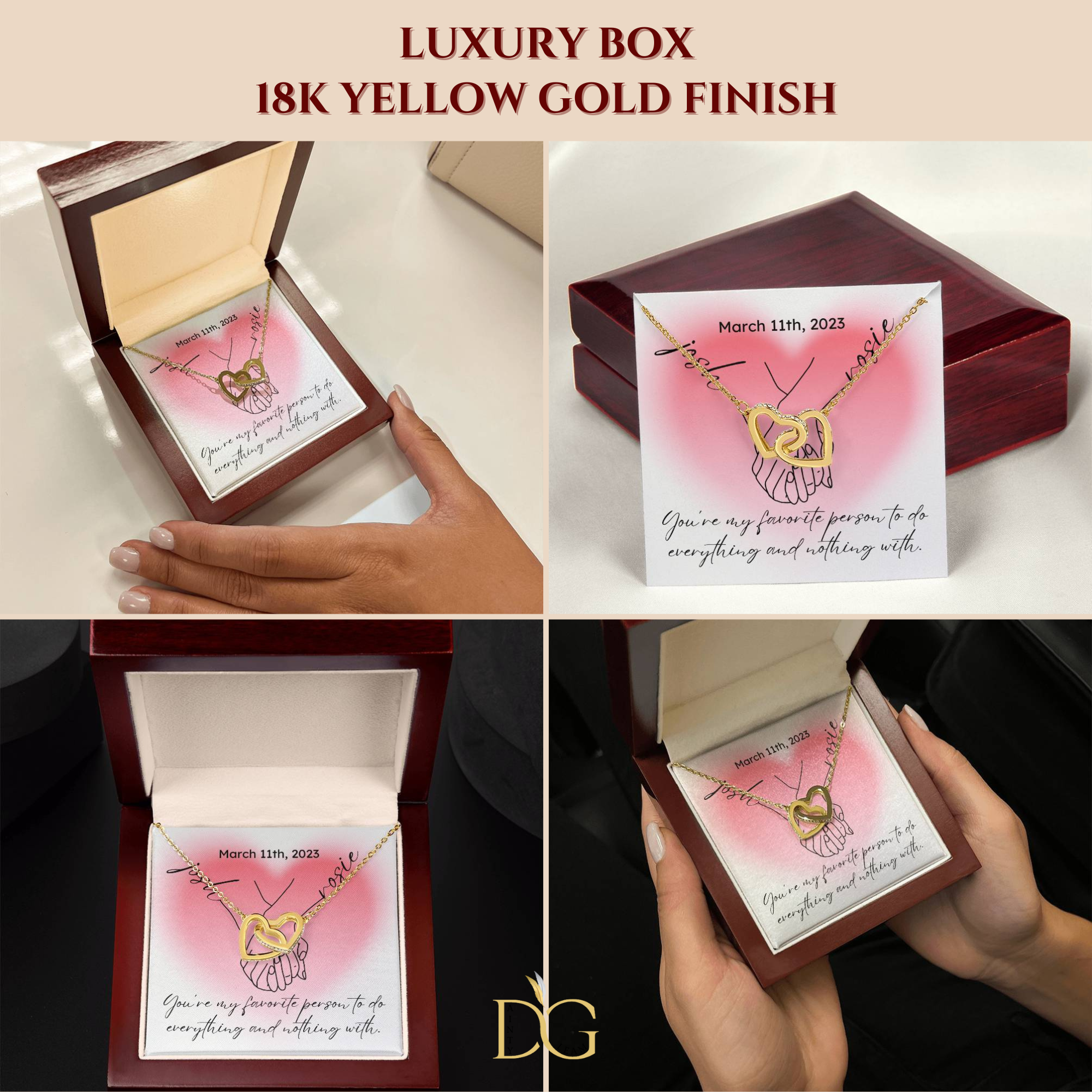 Personalized Couple Date and Name, Hand Holding Line Art Custom Valentine Gifts, Couple Anniversary Birthday Necklace, Gift For Her