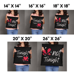 Funny Valentine's Day, Tonight Not Tonight Reversible Throw Pillow Case Decor for Home Bedroom, Gift for Boyfriend, Gift for Girlfriend