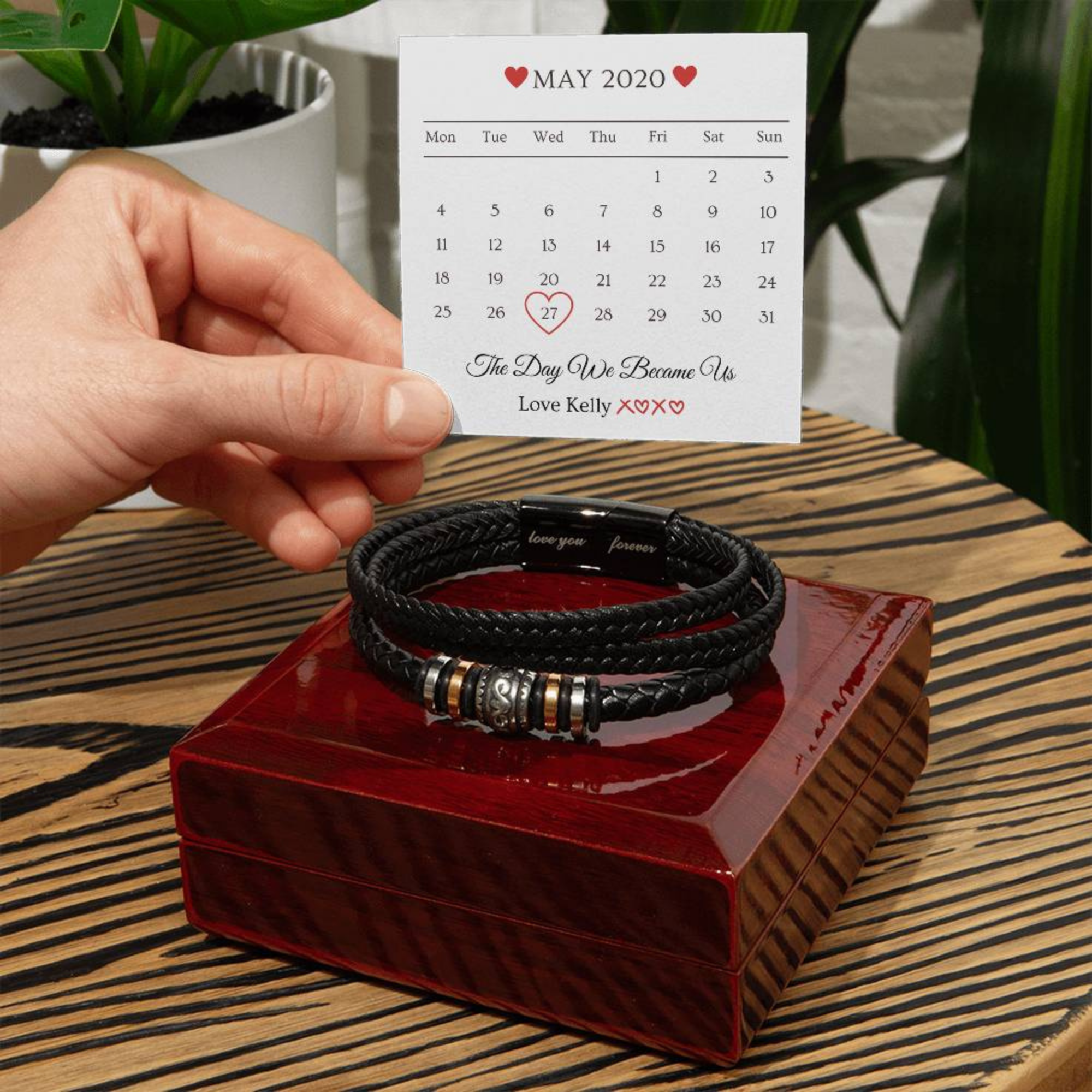Valentine's Day Gift, Gift For Boyfriend, Guy Valentine Gift, Girlfriend Birthday Gift, Personalised Bracelet Gift For him, Gift for Him