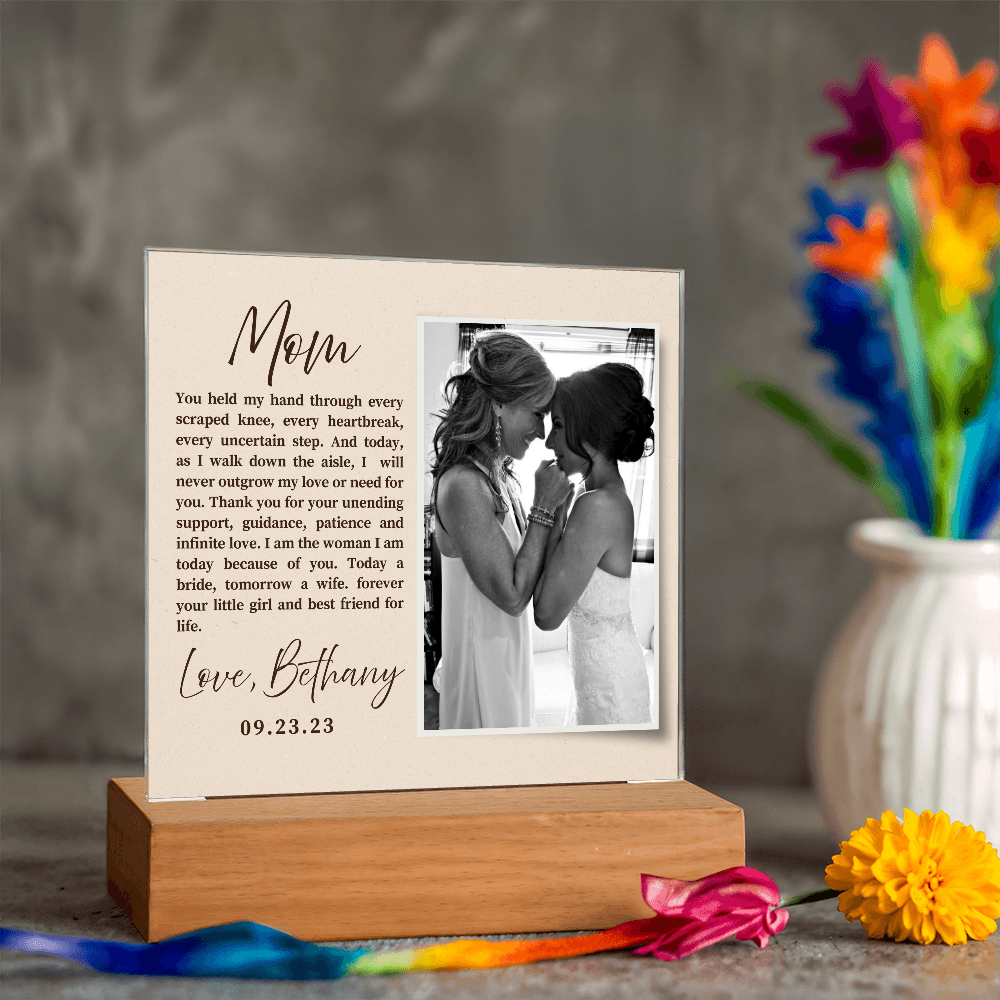 Mother of the Bride Photo Keepsake, Mother of the Bride Gift from the Bride, Mother of the Bride Gift Poem, Wedding Gift Mom, Gift for Mum
