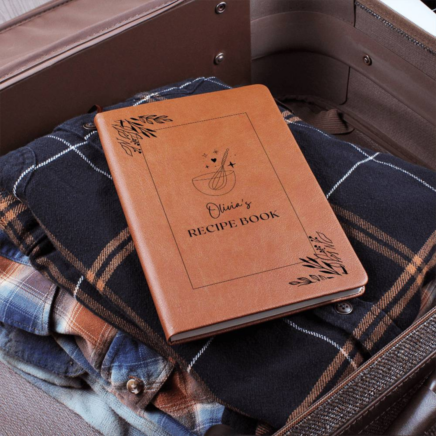 Your name recipes, personalized recipe journal, custom recipe book, leather recipes journal, cooking journal, personalized cookbook