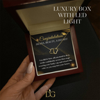 Graduation necklace jewelry congratulations degree gift idea grad hat and robe future stepping congratulatory milestone celebration