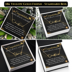 Graduation necklace jewelry congratulations degree gift idea grad hat and robe future stepping congratulatory milestone celebration