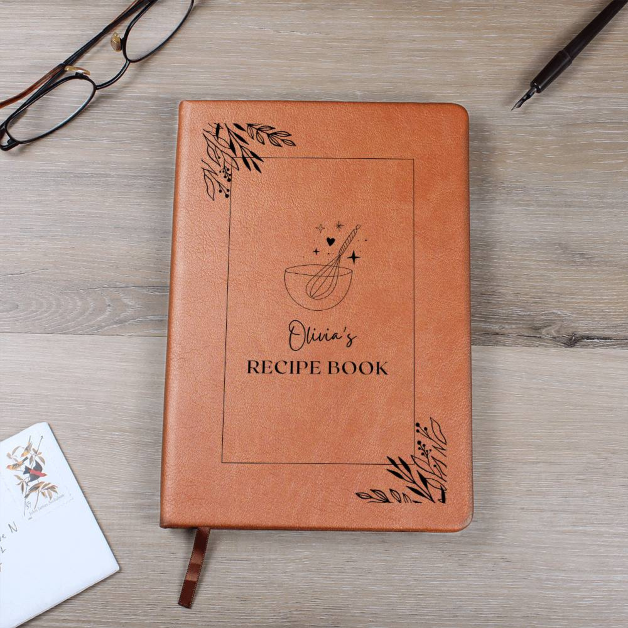 Your name recipes, personalized recipe journal, custom recipe book, leather recipes journal, cooking journal, personalized cookbook