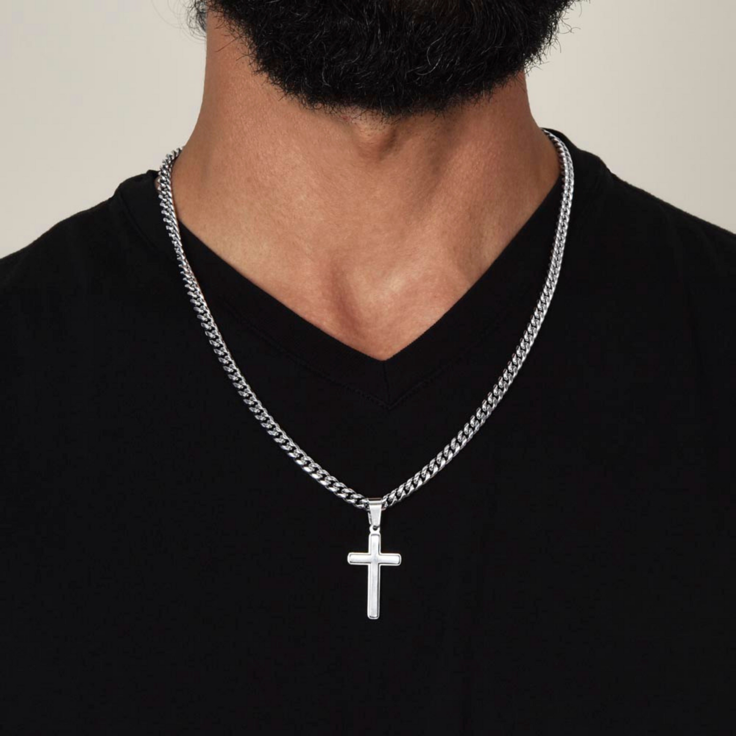 Valentine's Day Gift, Gift For Boyfriend, Guy Valentine Gift, Girlfriend Birthday Gift, Personalised Cross necklace For him, Gift for Him