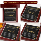 Graduation necklace jewelry congratulations degree gift idea grad hat and robe future stepping congratulatory milestone celebration