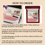 Gift for Daughter From Dad ,Personalised Daughter Gift from mom or dad To My Daughter, Christmas Gift, Birthday Gift, Graduation Present