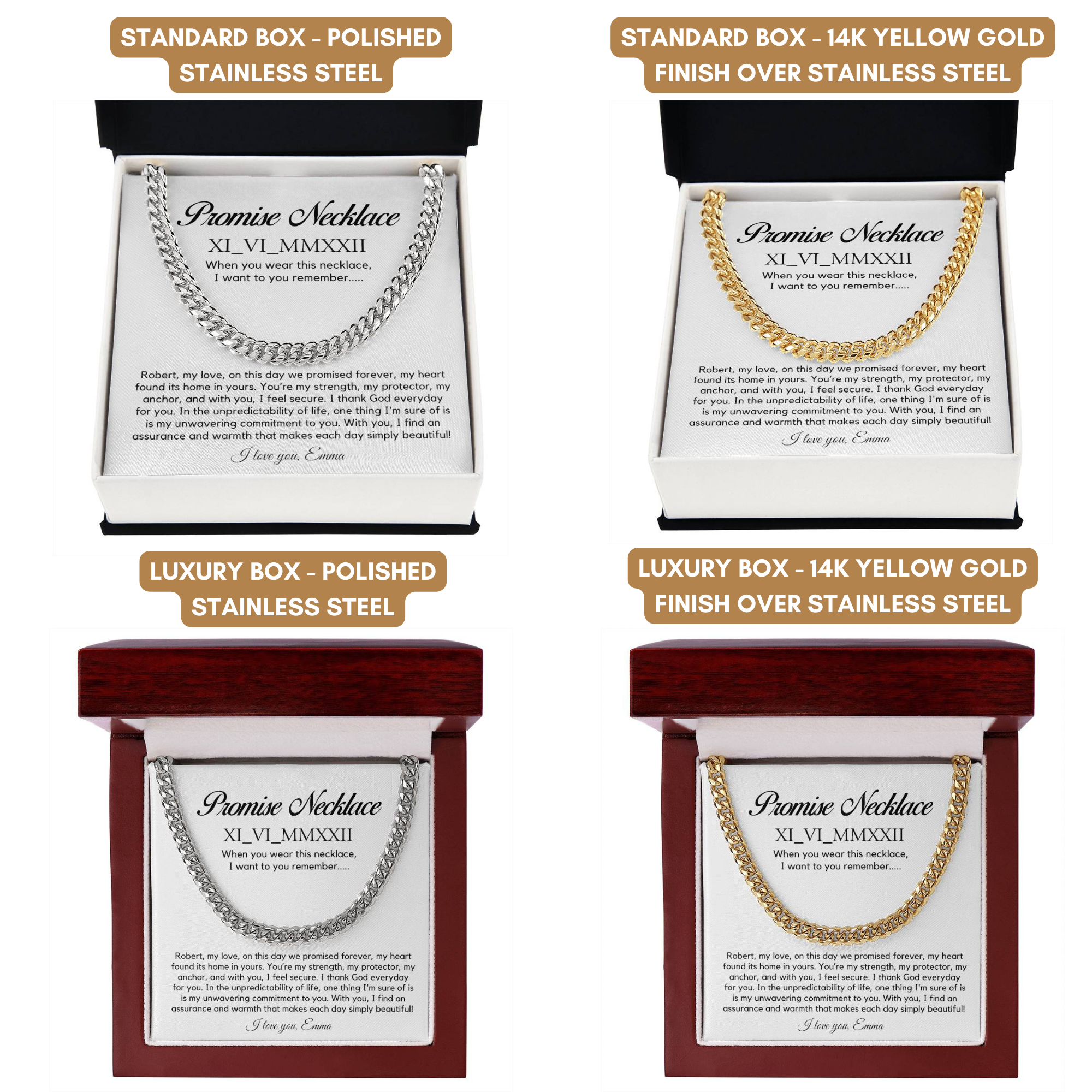 Personalised Promise Necklace For Him, Promise Gifts For Him, Boyfriend Promise Necklace, Gift For Boyfriend, Guy Valentine Gift, Boyfriend Birthday Gift