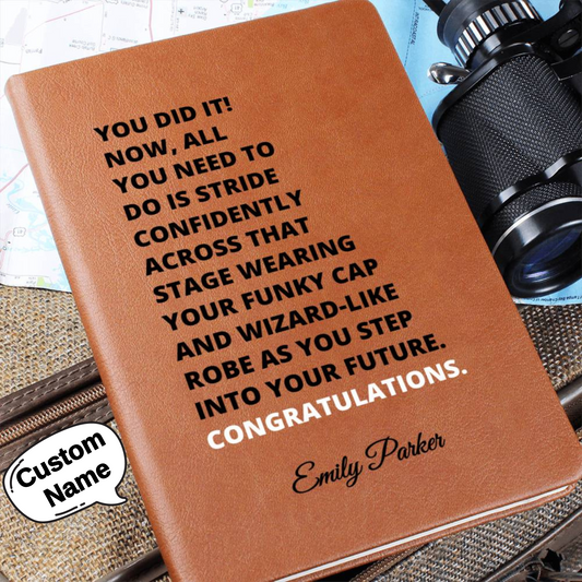 Graduation necklace journal congratulations degree gift idea grad hat and robe future stepping congratulatory milestone celebration