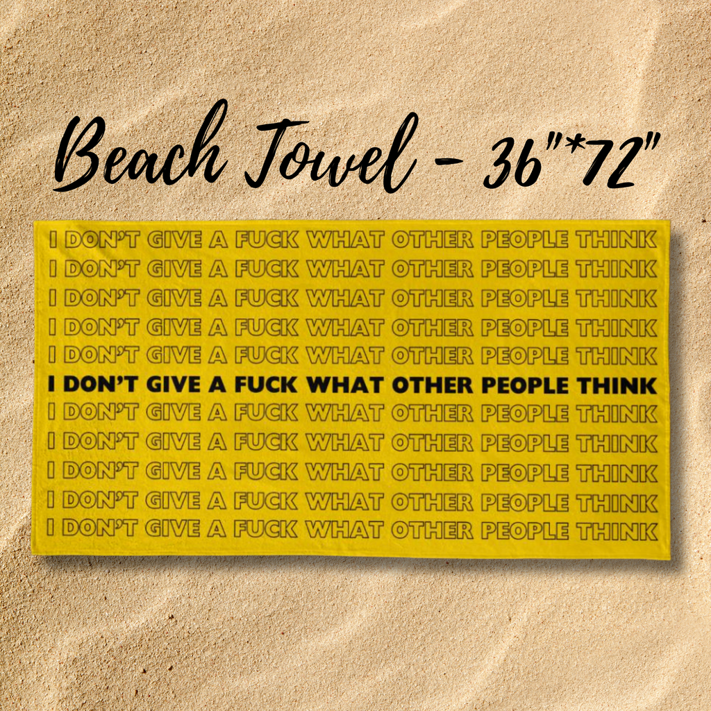 Swear Affirmations Beach Towel, Badass Mental Health Gifts, Self Care Gift, Funny Adult Gift I don't give a f**k towel, Sassy Bold Attitude