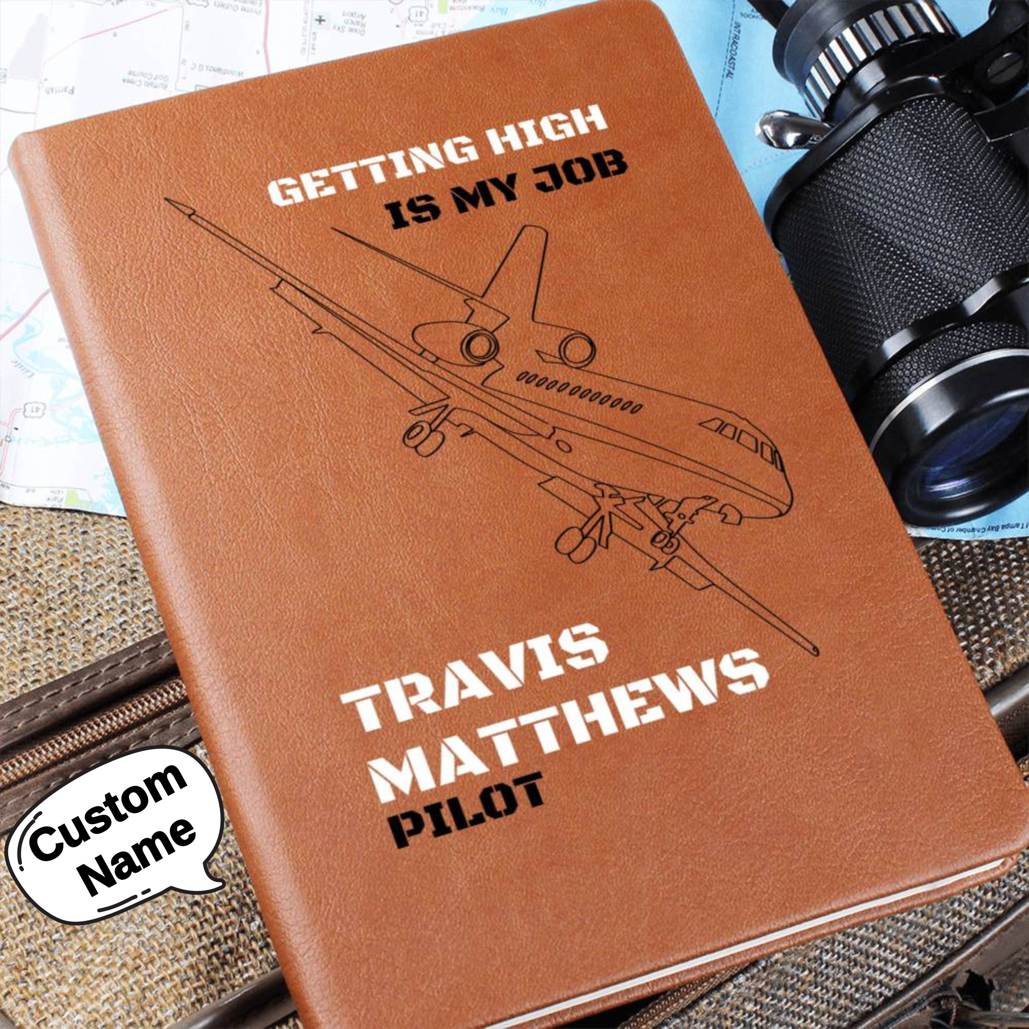 Personalized Journal Gift for Pilot, Aviation, Pilot Gifts, Aviator Gift, Flight School Graduation, Helicopter Pilot Gifts, Solo Flight