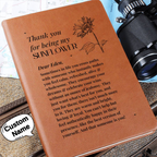 Personalised Special Person Gifts Flower Gift for Friends Mentor Birthday Gift Leather Journal Sentimental Appreciation Gifts Thank You Gift