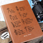 Personalised Sweary Affirmation Leather Journal Badass Motivational Quote Notebook Positive Affirmations Best Gift For Friend Cuss Words