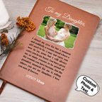 Personalised I Closed My Eyes Daughter Leather Journal Sentimental Keepsake Gift for Daughter Wedding Day Graduation Birthday Proud Mother