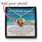Personalized name photo necklace valuable ocean life lessons motivational inspiration wisdom unstoppable spirit empowering Best Friend Gift