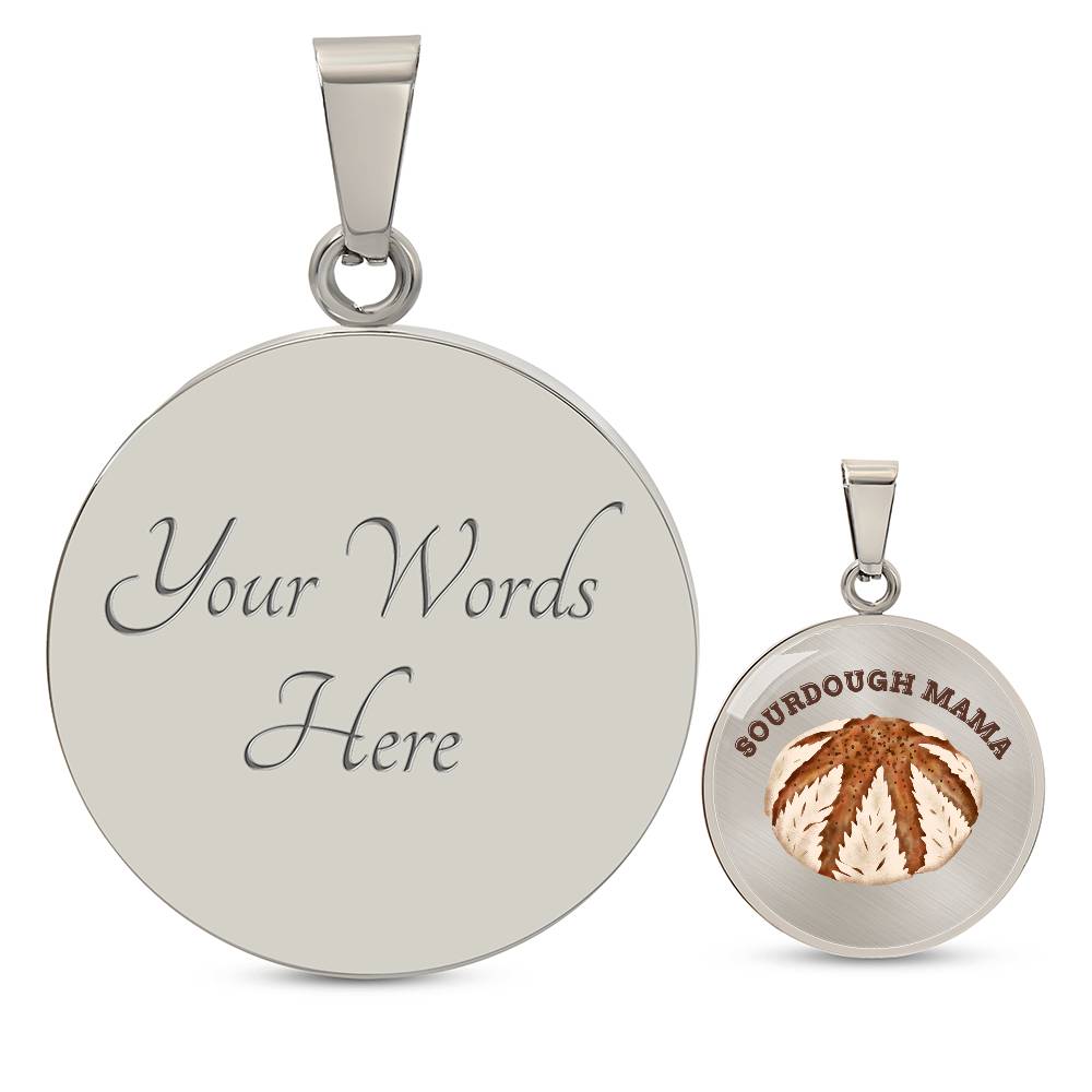 Sourdough Mama Baking Pendant Sourdough Baking Necklace Homesteading Pendant Necklace Gifts Baking Enthusiast Gift for Sourdough Bread Baker