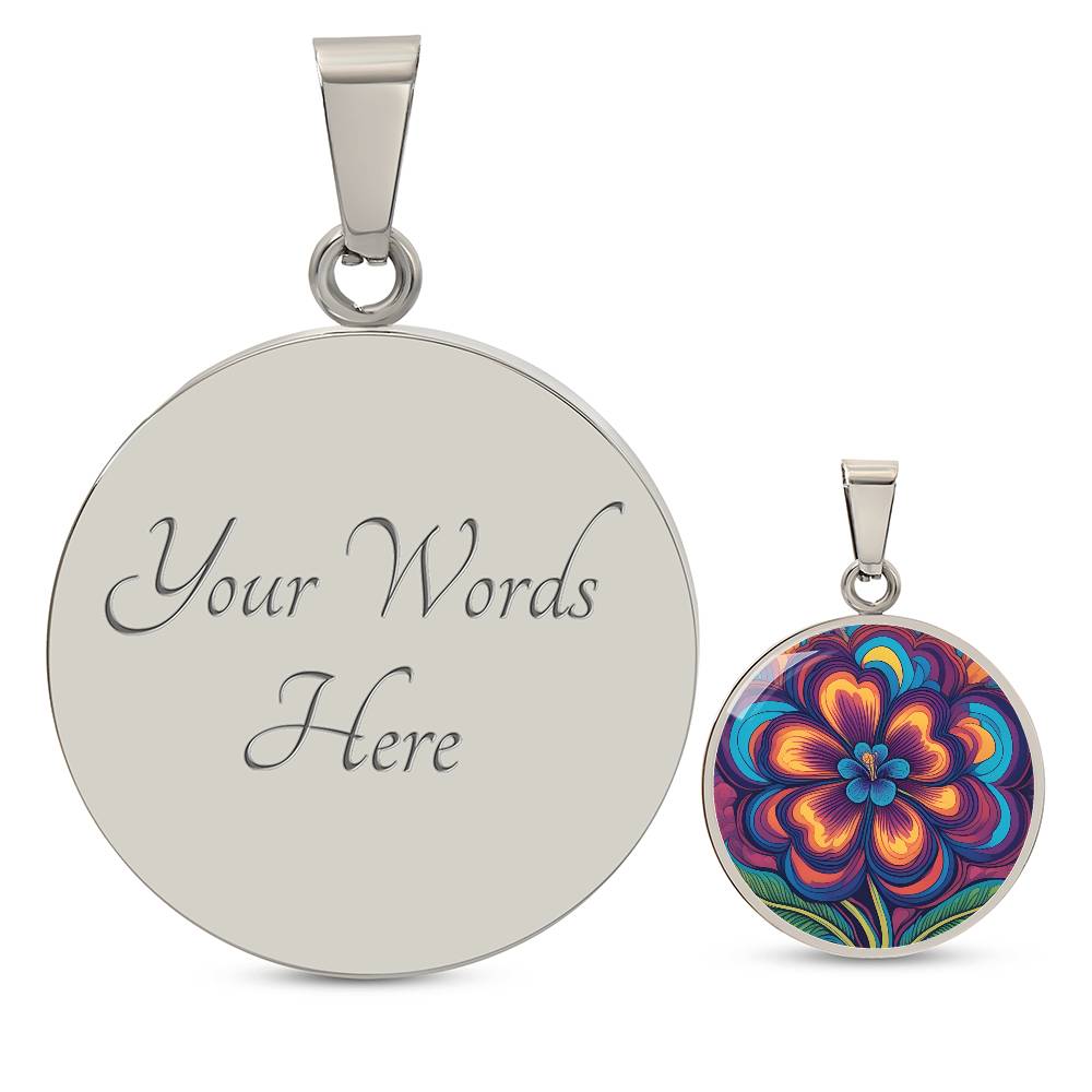 African Violet Necklace, Personalized February Birth Month Flower Jewelry, Gold Floral Charm Pendant Valentines & Birthday Gift For Her