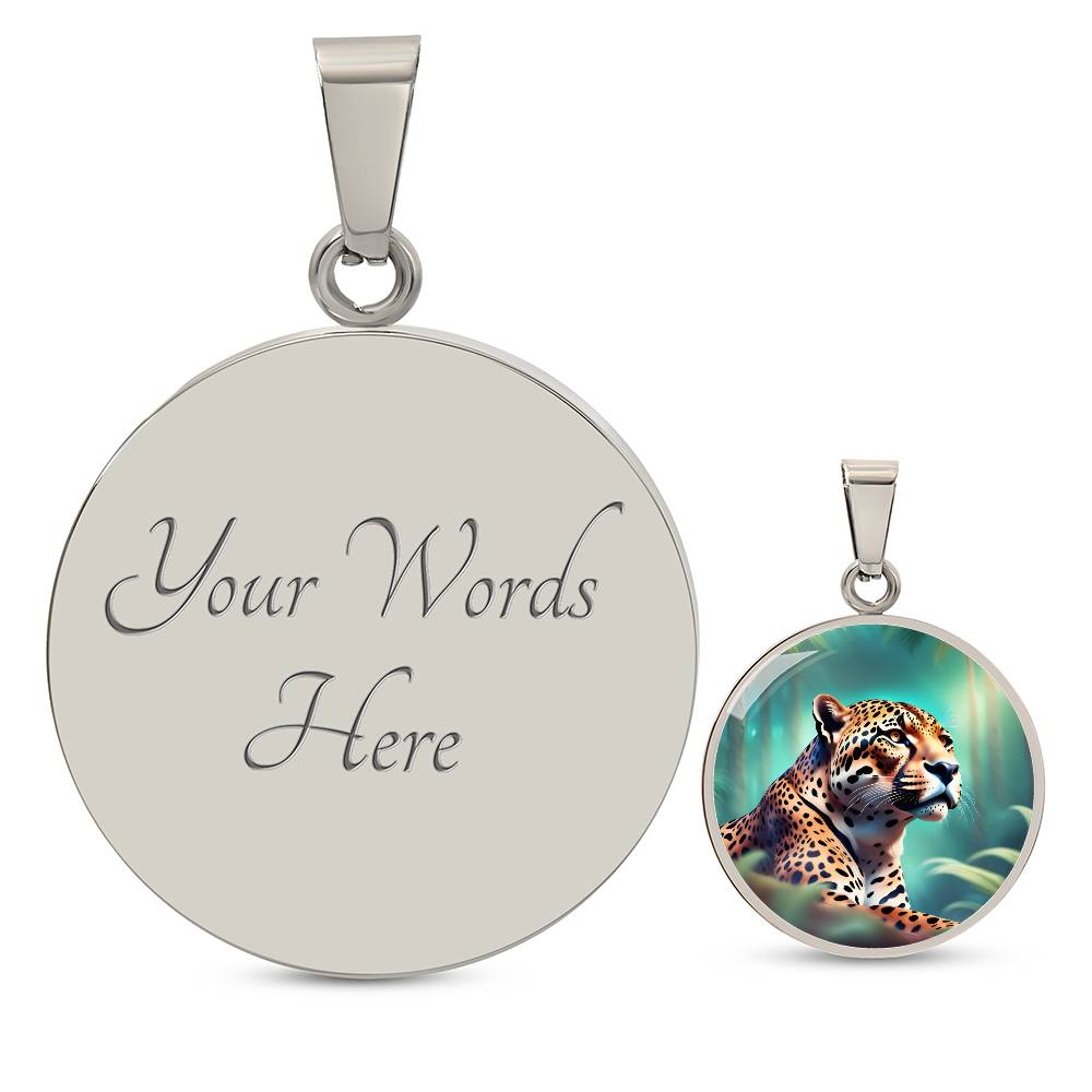 Jaguar Engraved Celtic Native American Zodiac Animal Charm Pendant Personalized Necklace Protection Spirit Dream Cat Jewelry Gift