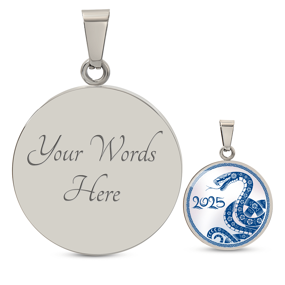 Chinese Zodiac Snake Necklace, Year of The Snake Necklace Gold, Personalized Chinese Zodiac Silver Pendant, 2025 Chinese Lunar New Year