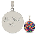 Water Lily Necklace July Birth Month Flower Jewelry Plant Lover Gift Engraved Gold Floral Pendant Valentines & Mothers Day Nature Lover Gift