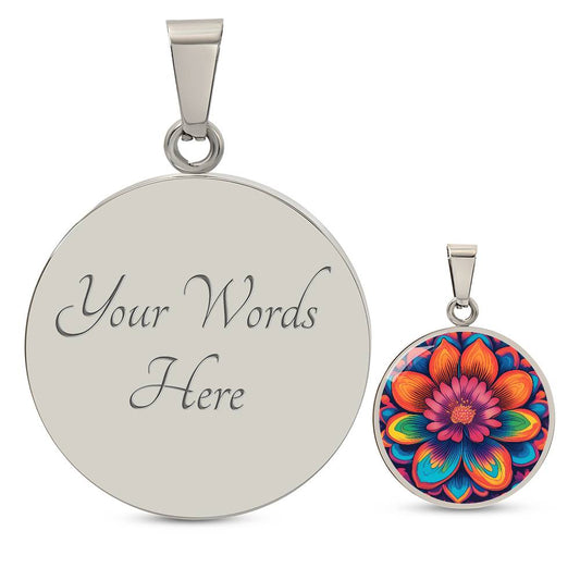 Sakura Pendant Necklace, April Birth Month Flower, Aries Taurus Birthday Gifts, Birthflower Pendant Necklace Jewelry, Floral Trippy Art