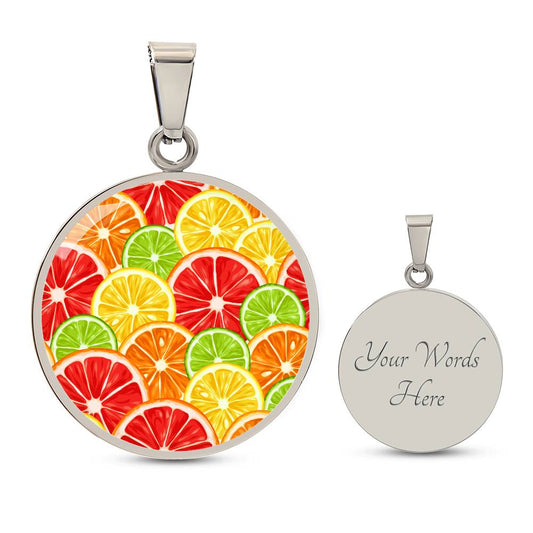 Cute Fruit Design Necklace Jewelry, Food Strawberry Blueberry Raspberry Lemon Peach Orange Necklace, Silver Necklace 18k Gold Plated Pendant