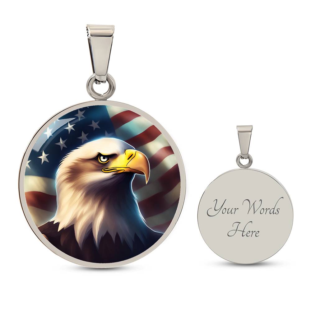 Bald Eagle Stained Native American Pendant Necklace Native American Jewelry Gift Zodiac Bird Charm Celtic Spirit Strength Gift for Mother Wife