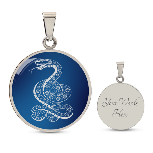 Chinese Zodiac Snake Necklace, Year of The Snake Necklace Gold, Personalized Chinese Zodiac Silver Pendant, 2025 Chinese Lunar New Year