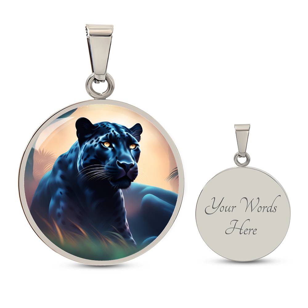 Jaguar Engraved Celtic Native American Zodiac Animal Charm Pendant Personalized Necklace Protection Spirit Dream Cat Jewelry Gift
