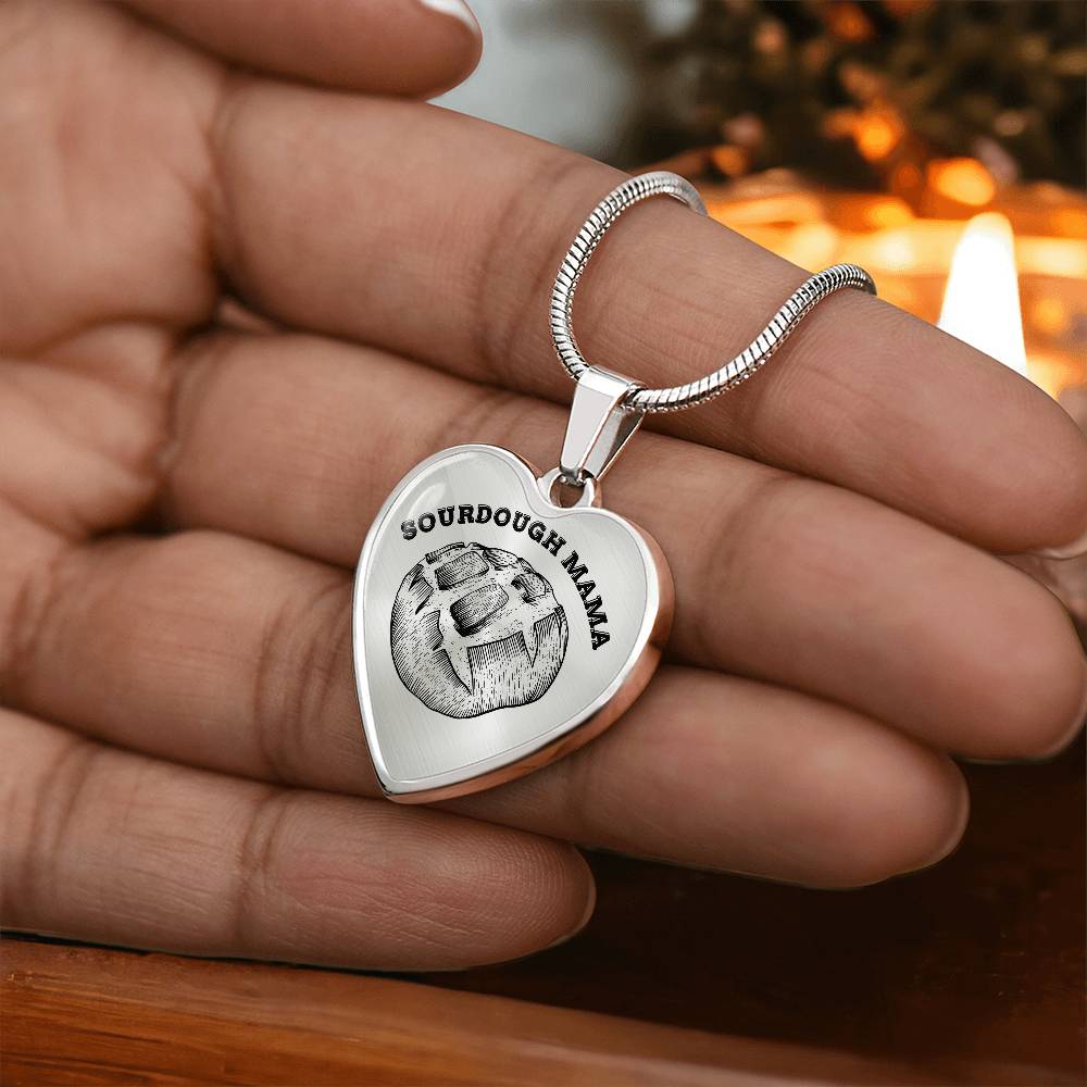 Sourdough Mama Baking Pendant Sourdough Baking Necklace Homesteading Pendant Necklace Gifts Baking Enthusiast Gift for Sourdough Bread Baker