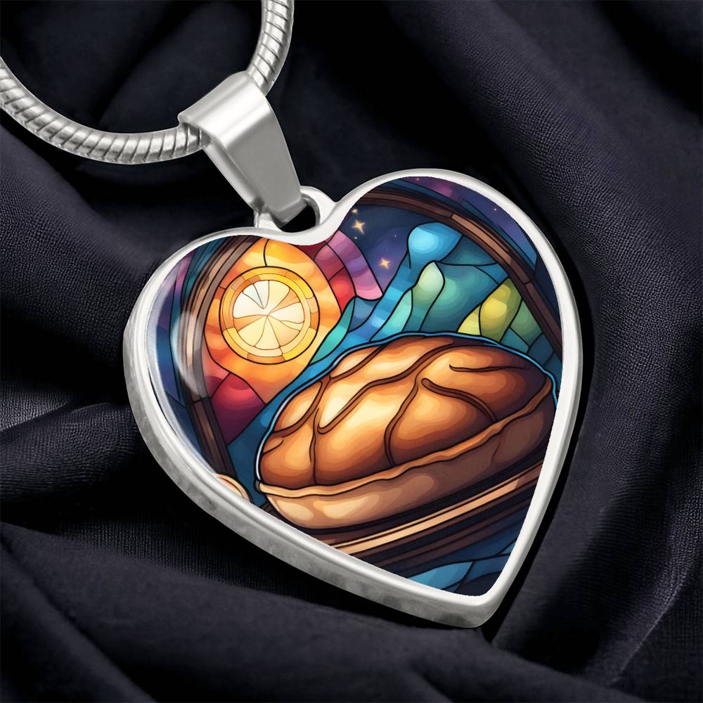 Sourdough Stained Glass Pendant, Baking gifts for mum, sourdough bread gifts, homesteading, pendant necklace, sourdough baking, baker woman