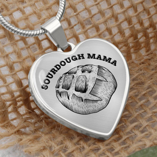 Sourdough Mama Baking Pendant Sourdough Baking Necklace Homesteading Pendant Necklace Gifts Baking Enthusiast Gift for Sourdough Bread Baker