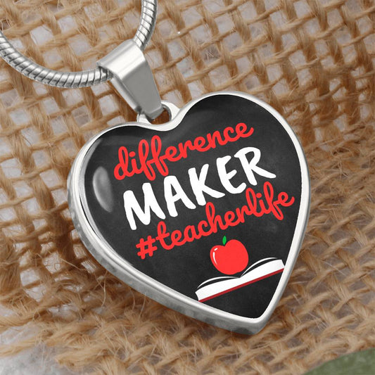 Personalized Teacher Appreciation Gifts, Gift for Best Teacher, Back To School Teacher Life Pendant Necklace, Teacher Gifts For Graduation