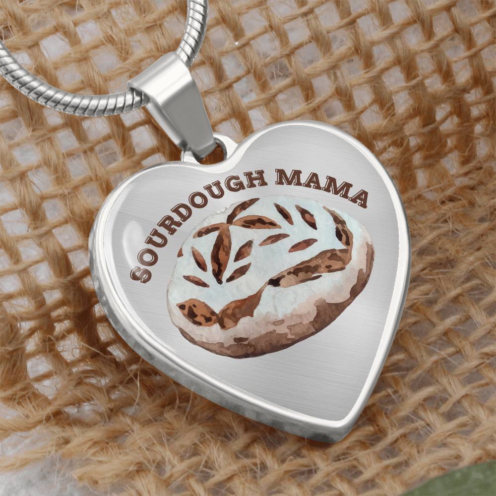 Sourdough Mama Baking Pendant Sourdough Baking Necklace Homesteading Pendant Necklace Gifts Baking Enthusiast Gift for Sourdough Bread Baker