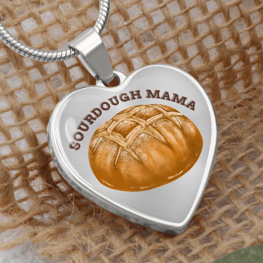 Sourdough Mama Baking Pendant Sourdough Baking Necklace Homesteading Pendant Necklace Gifts Baking Enthusiast Gift for Sourdough Bread Baker