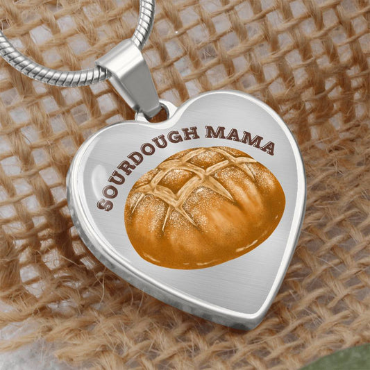 Sourdough Mama Baking Pendant Sourdough Baking Necklace Homesteading Pendant Necklace Gifts Baking Enthusiast Gift for Sourdough Bread Baker
