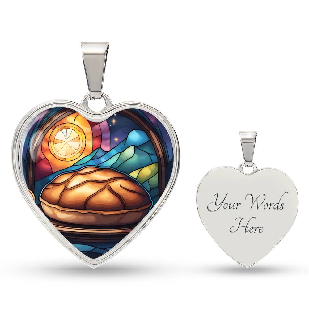 Sourdough Stained Glass Pendant, Baking gifts for mum, sourdough bread gifts, homesteading, pendant necklace, sourdough baking, baker woman